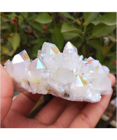 Crystal Cluster Natural Aura Angel Quartz Cluster Plating Gemstone Cluster fengshui Decoration Crystal - Buy Online on GoSupps.com