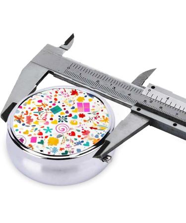 Happy Birthday Round Pill Box Organizer | 3 Compartment Portable Travel Pill Box for International Shipping - Buy Online on GoSupps.com