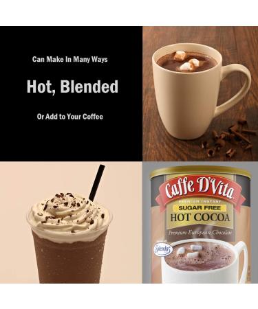 Caffe DVita Sugar Free Hot Cocoa Mix - Gluten Free, Low Fat, Kosher-Dairy 10 Oz Can (2-Pack) - Buy Online on GoSupps.com