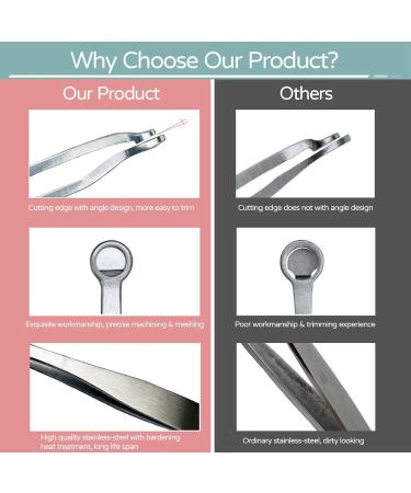 Nose Hair Trimmer & Ear Hair Tweezers - Stainless Steel Round-Headed Scissors for Safe Grooming - Buy Online on GoSupps.com