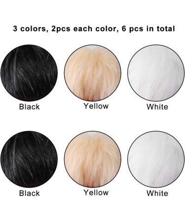 6PCS 4 Inch Faux Fur Pom Poms for Hats, Crafts, and More | Multi-color Fluffy Pompoms with Elastic Loop - Buy Online on GoSupps.com