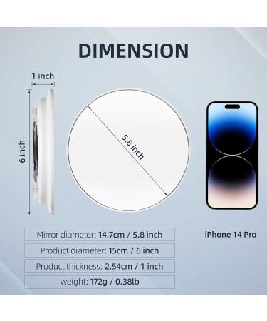 Suupvaor 6 20x Magnification Travel Mirror with Suction Cups | Large Pink Makeup Mirror & Tweezers Set | Compact & Magnificent Design - Buy Online on GoSupps.com