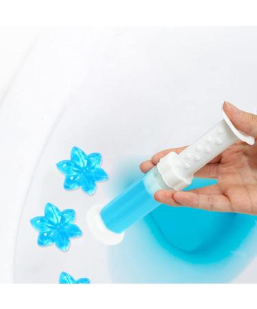 Flower Stamp Toilet Gels - Stops Limescale and Stains with Air Freshening Scent Deodorizing Clean - Cleaning Gel Effective Fragrant Eco-Friendly Reliable Toilet Cleaner for Bathroom Blue - Buy Online on GoSupps.com