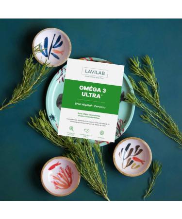 Omega 3 Ultra DHA Vegan Vegetable - Algae 1 Month Memory Brain Vision Made in France Lavilab - Buy Online on GoSupps.com