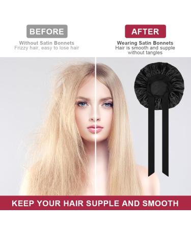 Acwoo Silk Sleeping Hood - 2 Piece Satin Hair Bonnet for Women & Girls | Adjustable Breathable & Soft Night Cap - Buy Online on GoSupps.com