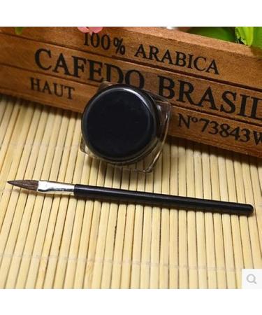 Hilai Waterproof Eyeliner Gel Cosmetic Lasting Liner Gel Long Lasting Eyeliner Cream Makeup Cosmetic Gel with Brush (Black 0.18 oz. / 5g) - Buy Online on GoSupps.com