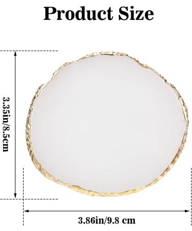 Ouligay Resin Nail Art Palette Gold Nail Colour Display Nail Polish Color Mixing Palette for Diy Nail Tech Supplies (White) - Buy Online on GoSupps.com