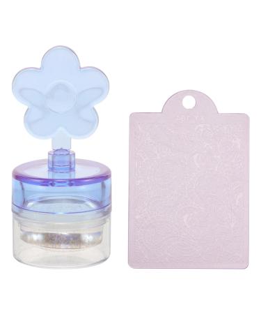 FOMIYES French Nail Stamper Silicone Nail Art Stamper Flower Shaped Nail Stamper with Cushion Manicure Tools for Women Girls DIY Nails