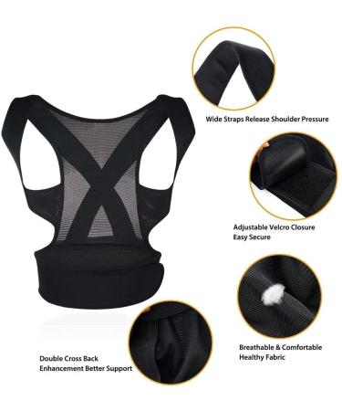 Posture Corrector Protection Back Shoulder Posture Correction Band Humpback Back Pain Relief Corrector Breathable Brace (Size : Small) Feito na China Full moon lofty ambition - Buy Online on GoSupps.com