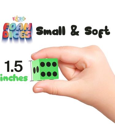 Kicko Foam Dice Set - 24 Pack of Colorful Square Blocks for Building and Learning - Ideal for Educational Toys, Math Teaching, Parties - Buy Online on GoSupps.com