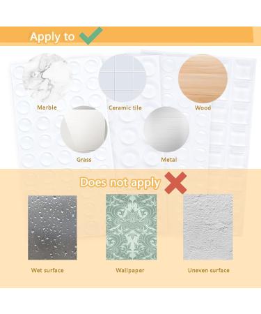 Dimiff Rubber Buffer - Self-Adhesive 100stk 10mm Height 3mm | Transparent Elastic Nips for Glass Plates Doors Cupboards & More - Buy Online on GoSupps.com