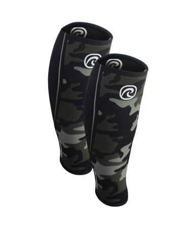 Rehband neopren calf bandage 1 piece or 1 pair compression bandage for calf and shin shin protection for Deadlift's XS Camo - 1 pair