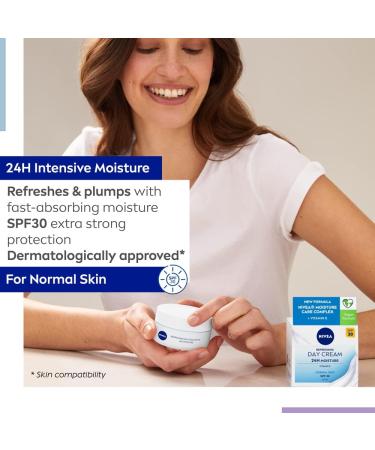NIVEA Refreshing Day Cream (50ml) Day Cream for Women Provides 24 Hour Moisture NIVEA Face Cream Enriched with Vitamin E and SPF 30 for Normal Skin 1 g (Pack of 1) Refreshing day cream SPF30 - Buy Online on GoSupps.com