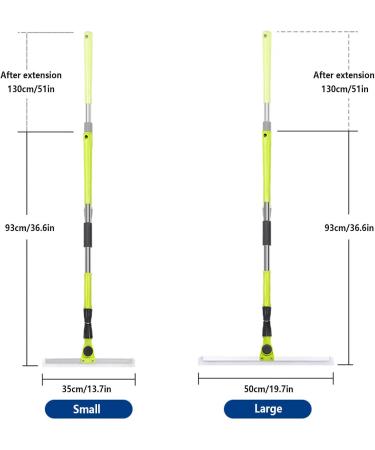 Silicone Broom with 51 Long Handle Squeegee for Floor Garage Floor Squeegee for Concrete Floor Bathroom Tile Small:35 130cm - Buy Online on GoSupps.com