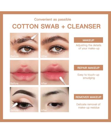 Makeup Eraser Cotton Swab Cleanser for Instant Touch Up Correction - Travel-Friendly and Gentle on the Skin - Buy Online on GoSupps.com