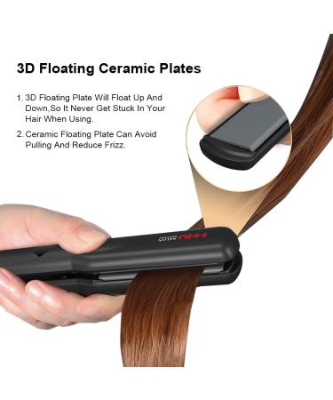 Professional Hair Straightener 2 in 1 Dual Voltage Curling Iron - Ceramic Ionic Flat Iron with Floating Plates Digital Display & Auto Shut Off - Global Shipping Available - Buy Online on GoSupps.com