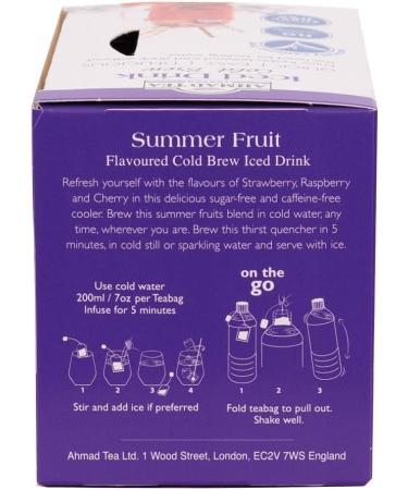 Ahmad Tea Summer Fruits Cold Brew Infusion Tea - 20 Teabag Sachets - Buy Online on GoSupps.com