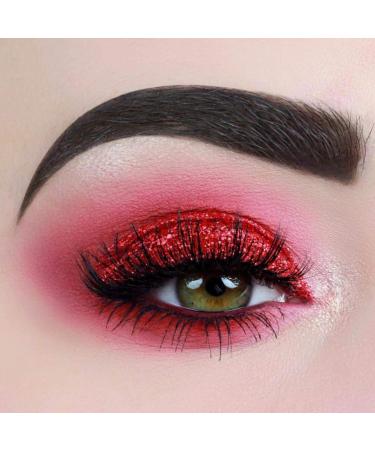 LA Splash Cosmetics Metallic Sparkling Loose Glitter Red Eyeshadow Powder for Carnival/Masquerade/Party/Holiday - Crystallized Glitter (Bloody Mary)