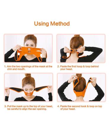 Buy Face Slimming Mask & V-Face Line Belt Reducer | Anti-Wrinkle Facial Care (Orange) - International Shipping Available - Buy Online on GoSupps.com