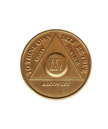 25 Year Bronze AA (Alcoholics Anonymous) - Sober / Sobriety / Birthday / Anniversary / Recovery / Medallion / Coin / Chip by Generic