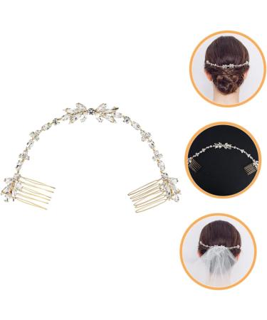 Ipetboom Bridal Wedding Comb Bridal Hair Vines Bridal Hair Accessories Wedding Accessories Rose Gold Hair Vine Bridal Hair Clip Rhinestone Vine for Hair Modeling Hair Piece Bride Zircon - Buy Online on GoSupps.com