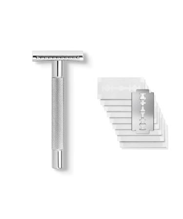 St rtebekker Premium Razor Hobel Solingen with steel handle - including Rasurguide 10 St rtebekker blades - Gift idea - wet razier set in premium quality made of stainless steel - Made in Germany