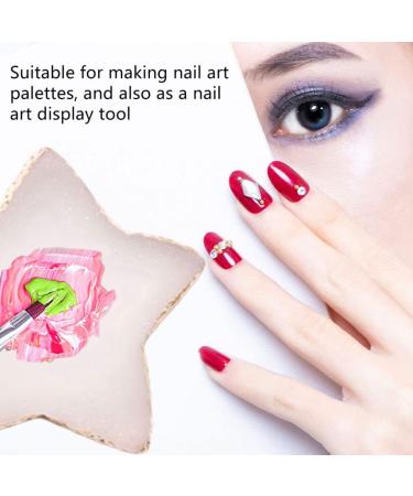 nail art palette Resin Nail Art Palette Star Shaped Painting Color Mixing Plate Cosmetic Mixing Tools White - Buy Online on GoSupps.com