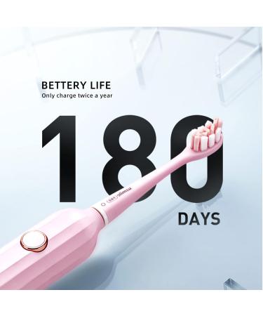 uSmile Electric Toothbrush - USB Rechargeable Sonic Whitening Toothbrush for Adults with Smart Timer - Travel Case Included - 6 Month Battery Life - Y1S Pink - Buy Online on GoSupps.com