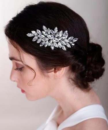 Chargances Crystal Bridal Hair Comb - Rose Gold Rhinestone Wedding Hair Clip - Buy Online on GoSupps.com