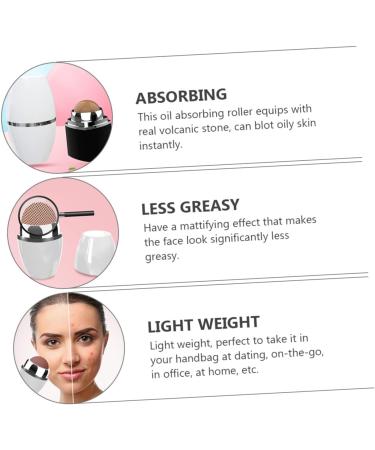 Ipetboom 4pcs Facial Face Massager Roller Oil Absorbing Roller Oil Absorption Beauty Instrument 5X2.9X2.9CMx4pcs Blackx4pcs - Buy Online on GoSupps.com