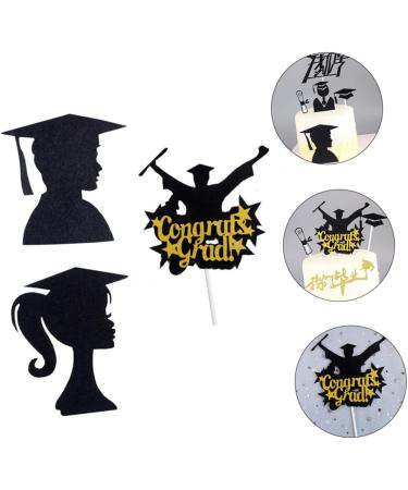 Vaguelly 60 Pcs Insert Card Birthday Party Treat Picks Party Supplies Graduation Grad Cap Cupcake Topper Cake Decoration Picks Food Decor Cake Insert Topper Decorations Birthday Cake Paper - Buy Online on GoSupps.com