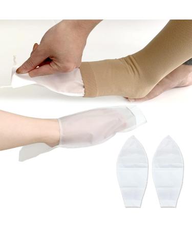 Compression stockings with an open toe area for simple sliding - applicator for putting on for older people disabled pregnant women 2 pieces