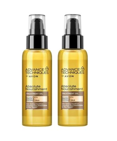 Avon hair care treatment with argan and coconut oil 2 pieces of 100ml spray Absolute Nourishment moisturizing care shine