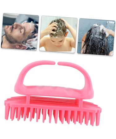 Foytoki Silicone Shampoo Brush Set - 2 Piece Hair Washing Massage Brush for Adults | Pink | Head Massager & Hair Care Comb 10.5x7x5.5cm - Buy Online on GoSupps.com