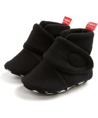 Baby Booties Slippers | Infant Boots for First Steps | Winter Sock Crib Shoes | Boys Girls 0-18 Months | 6-12 Months C Black - Buy Online on GoSupps.com