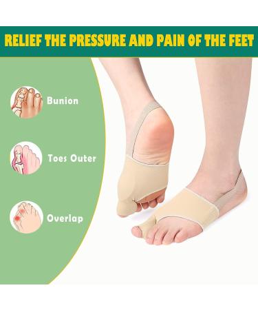 LUCKYNA Women's Orthopedic Bunion Corrector & Toe Separator - Pain Relief, Non-Surgical Hallux Valgus Correction, Hammer Toe Straightener - 1 Pair (Complexion) - Buy Online on GoSupps.com