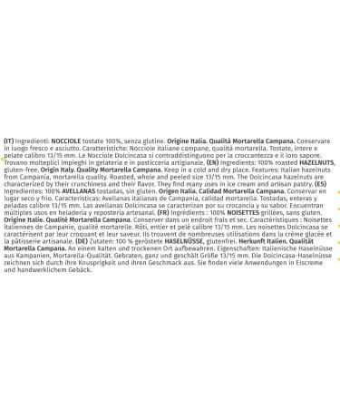 Dolcincasa-com Natural Roasted Hazelnuts Cultivar Mortarella Campana for Ice Cream Cakes and Various Uses in Confectionery Decorations Gluten Free Fillings 500g Pack - Buy Online on GoSupps.com