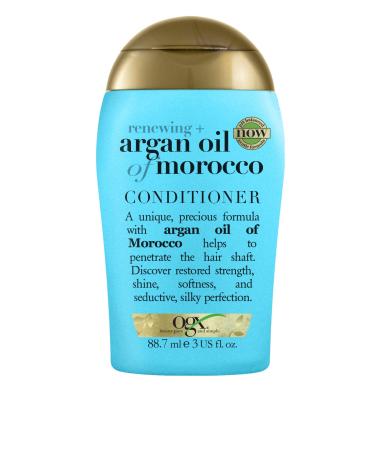 OGX Renewing + Argan Oil of Morocco Conditioner (88 ml) regenerating hair rinsing with Moroccan argan oil hair care rinsing sulfate -free 88.7 ml (1 Pack)