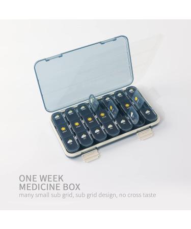 21 Compartments Weekly Pill Organizer | 3 Times a Day Pill Box | Travel-Friendly Vitamin & Supplement Case (Light Black - Buy Online on GoSupps.com