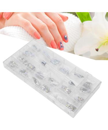 Nail rhinestones rhinestones nail art rhinestones colorful exquisite nail DIY glass rhinestones decoration with box Smooth appearance and no scratches - Buy Online on GoSupps.com