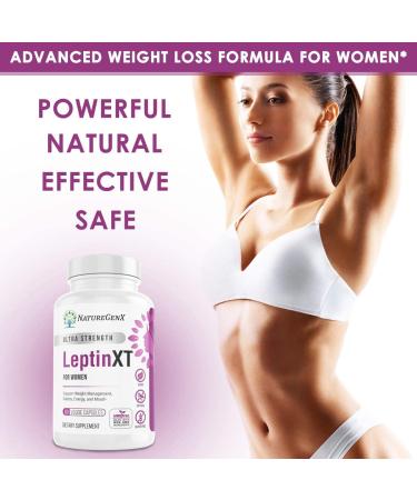 NatureGenX Leptin XT for Women | Extra Strength Weight Loss Support | Appetite Suppressant & Metabolism Booster | Energy & Mood Support | 60 Capsules - Buy Online on GoSupps.com
