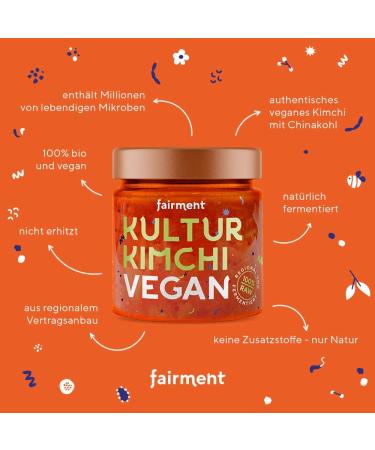 Buy Vegan Fairy Culture Kimchi - Living Organic Kimchi in Glass | Authentic Korean Recipe Fermented & Not Pasteurized - Buy Online on GoSupps.com