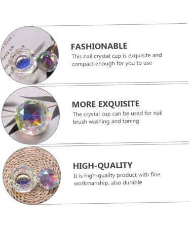 Housoutil Crystal Glass Nail Dish Glass Crystal Nailart Cup Glass Crystal Cup for Terrarium Dappen Dishes for Acrylic Women Nail Cup Glass Dishes Modeling Women's Penholder - Buy Online on GoSupps.com