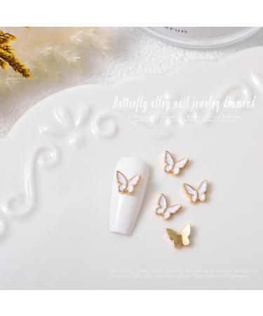 FEIlei 5Piece Colorful Metal Butterfly Nail Decoration Butterfly Charm for DIY Manicure - Buy Online on GoSupps.com