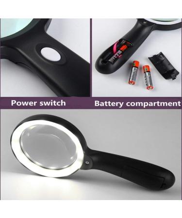 Magnifying Glass Old Man Reading HD Mobile Phone Repair Simple LED Extension Mirror Handheld 10X Good Times - Buy Online on GoSupps.com
