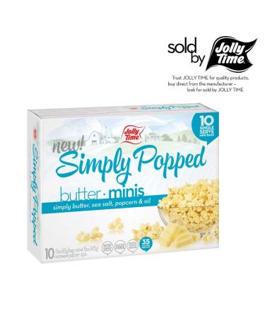 JOLLY TIME Natural Mini's Microwave Popcorn Bags - Gluten Free, Butter Flavor - 3 Pack, 10 Count Boxes - Single Serving Snack Size - Buy Online on GoSupps.com