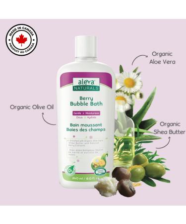 Aleva Naturals Bubble Bath | 8.12 Fl Oz | Gentle Moisturizing Formula for Sensitive Skin | Organic Ingredients | Fresh Berry Scent | Ideal for Newborns & Toddlers - Buy Online on GoSupps.com