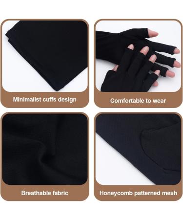 UCUNJIA 2 Pairs of Anti-UV Nail Gloves Fingerless Gloves for Women Anti-UV Gloves Manicure Gloves for Women Professional Anti-UV Manicure Gloves - Buy Online on GoSupps.com