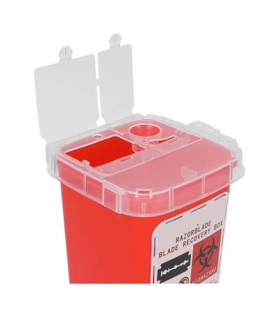 Blade Disposal Box for Barbershop | Red Razor Blade Disposal Container for Hairdressing & Salon Safety - Buy Online on GoSupps.com