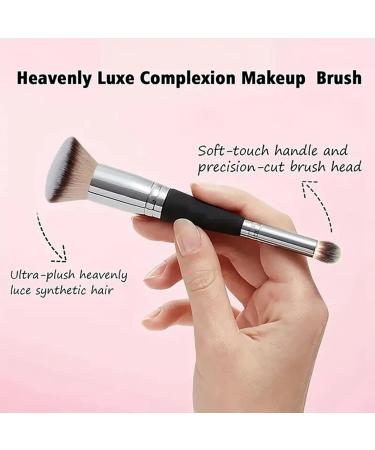 WMZWY Makeup Brushes Dual-ended Foundation Brush Concealer Brush Brush Perfect for Any Look Premium Luxe Hair Rounded Flawless Brush Ideal for Liquid Cream Powder Blending. (Black) - Buy Online on GoSupps.com